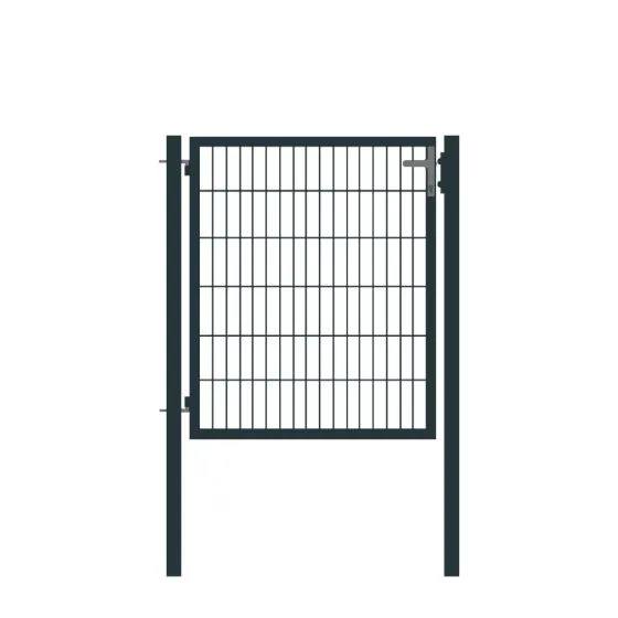 Rohrrahmentor Basic 1-flügelig - Ausführung: anthrazit beschichtet, Höhe: 123 cm, Durchgangslichte: ca. 87 cm