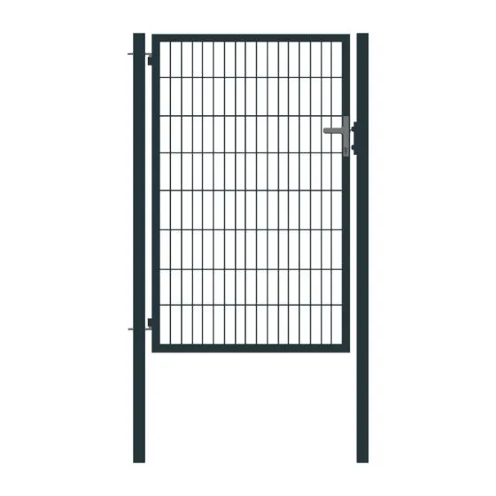 Rohrrahmentor Basic 1-flügelig - Ausführung: anthrazit beschichtet, Höhe: 163 cm, Durchgangslichte: ca. 87 cm