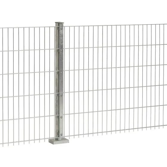 Doppelstabmattenzaun David 6/5/6 mm - Ausführung: verzinkt, Höhe: 83 cm, Länge: 251 cm