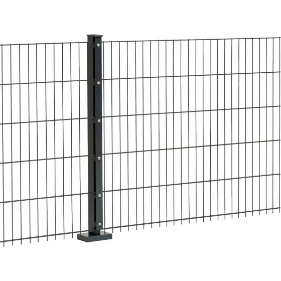 Doppelstabmattenzaun Goliath 8/6/8 mm - Ausführung: anthrazit beschichtet, Höhe: 63 cm, Länge: 251 cm