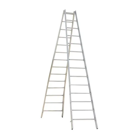 Alu-Sprossen Stehleiter Mod. 000 - Sprossenanzahl: 2 x 14, Länge: 4,02 m