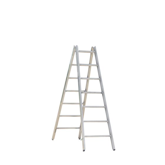 Alu-Sprossen Stehleiter Mod. 000 - Sprossenanzahl: 2 x 7, Länge: 2,06 m