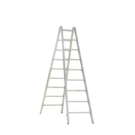 Alu-Sprossen Stehleiter Mod. 000 - Sprossenanzahl: 2 x 9, Länge: 2,68 m