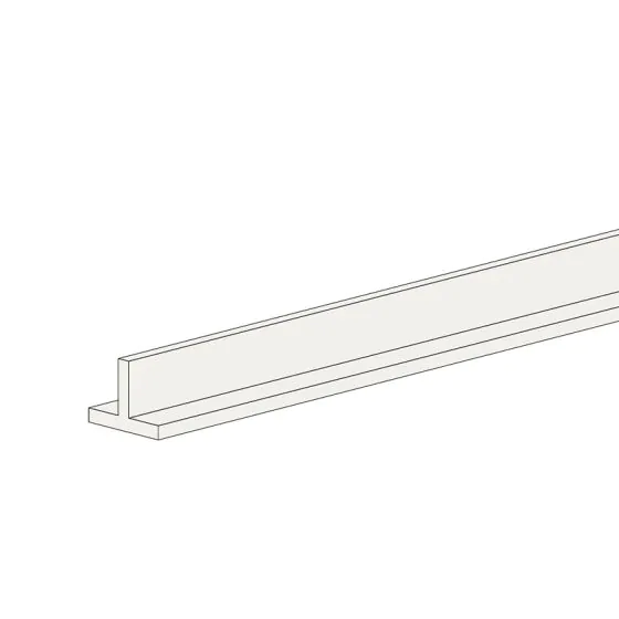 Alu T-Profil für Sichtschutzwand Simple - Farbe: weiß, Länge: 300 cm