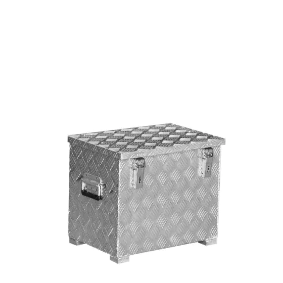 Alu Transportkiste Mod. F - Riffelblech - Außenmaß LxBxH: 522 x 369 x 440 mm, Rauminhalt: 70 l