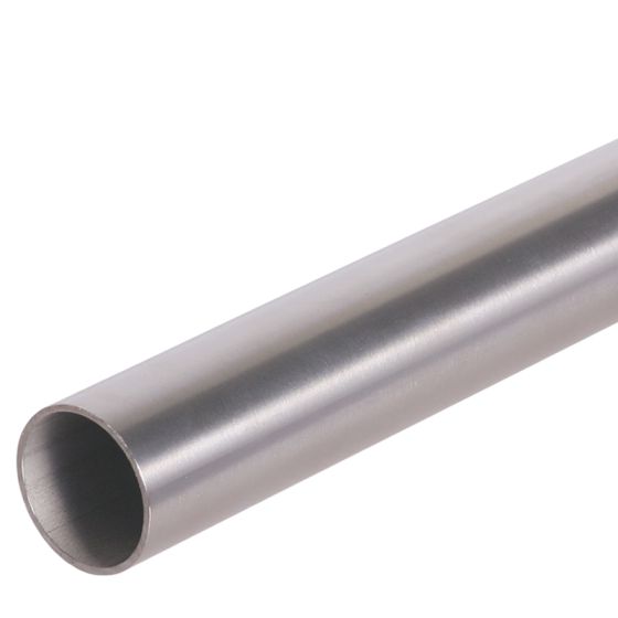 Edelstahl Rundrohr 48,3 x 2,0 mm (1 1/2'') geschliffen - Länge: 600 cm