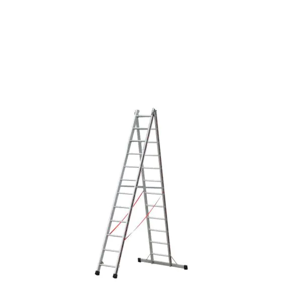 Euro-Profi Mehrzweckleiter 2-tlg. Mod. S306 - Sprossenanzahl: 2 x 12, max. Arbeitshöhe: 7,25 m