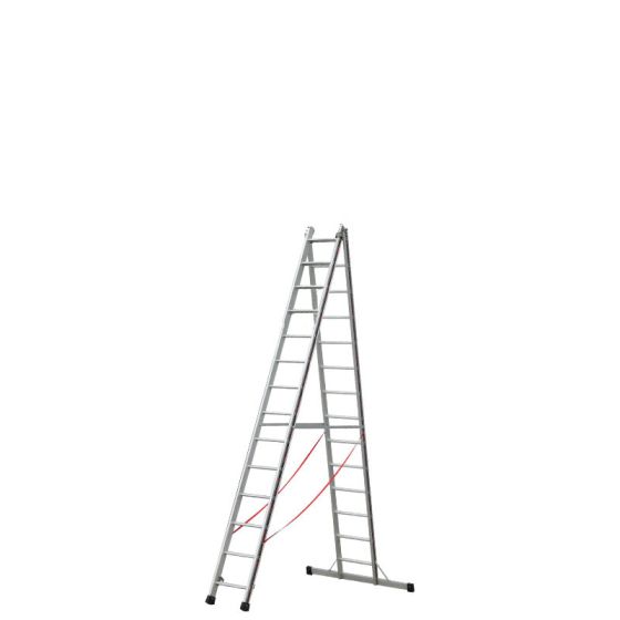 Euro-Profi Mehrzweckleiter 2-tlg. Mod. S306 - Sprossenanzahl: 2 x 14, max. Arbeitshöhe: 8,65 m