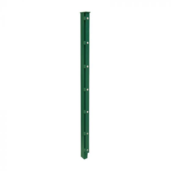 Zaunpfosten Mod. A - Ausführung: grün beschichtet, für Zaunhöhe: 143 cm, Länge: 200 cm, Befestigungspunkte: 8