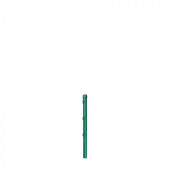 Zaunpfosten Mod. Dingo - Ø: 34 mm, für Zaunhöhe: 100 cm, Pfostenlänge: 115,50 cm, Ausführung: grün beschichtet, Anwendung: für Fußplatte & Erdspitze