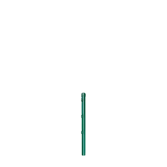 Zaunpfosten Mod. Dingo - Ø: 34 mm, für Zaunhöhe: 100 cm, Pfostenlänge: 119,50 cm, Ausführung: grün beschichtet, Anwendung: für Fußplatte & Erdspitze