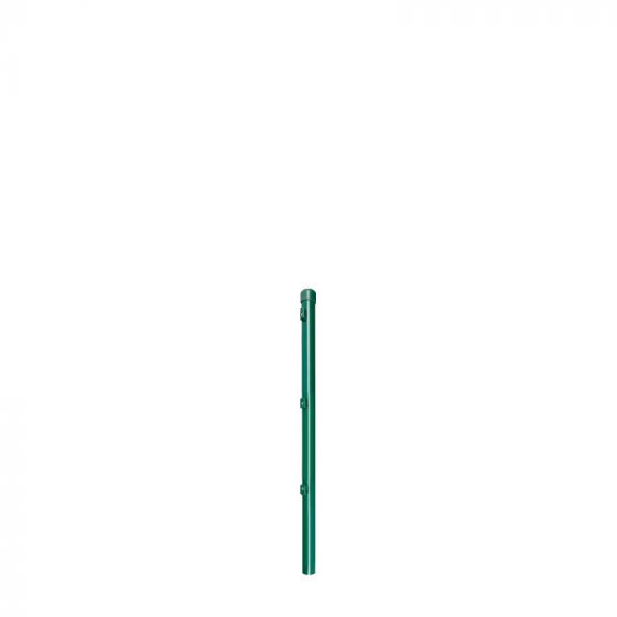 Zaunpfosten Mod. Dingo - Ø: 34 mm, für Zaunhöhe: 150 cm, Pfostenlänge: 166,50 cm, Ausführung: grün beschichtet, Anwendung: für Fußplatte & Erdspitze