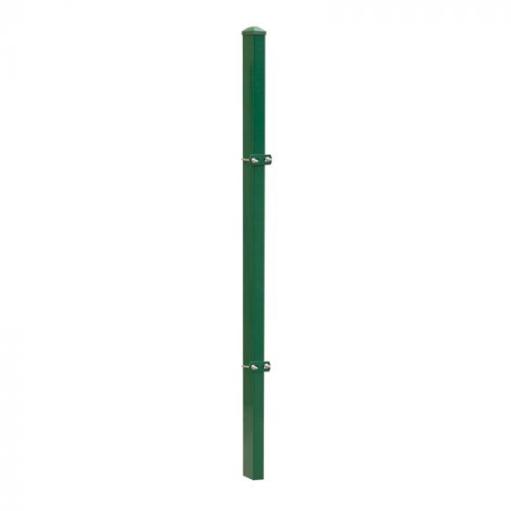 Zaunpfosten Mod. U - Ausführung: grün beschichtet, für Zaunhöhe: 123 cm, Länge: 170 cm, Befestigungspunkte: 3