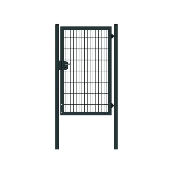 Rohrrahmenflügeltor 1-flügelig - Ausführung: anthrazit beschichtet, Höhe: 163 cm, Durchgangslichte: 100 cm