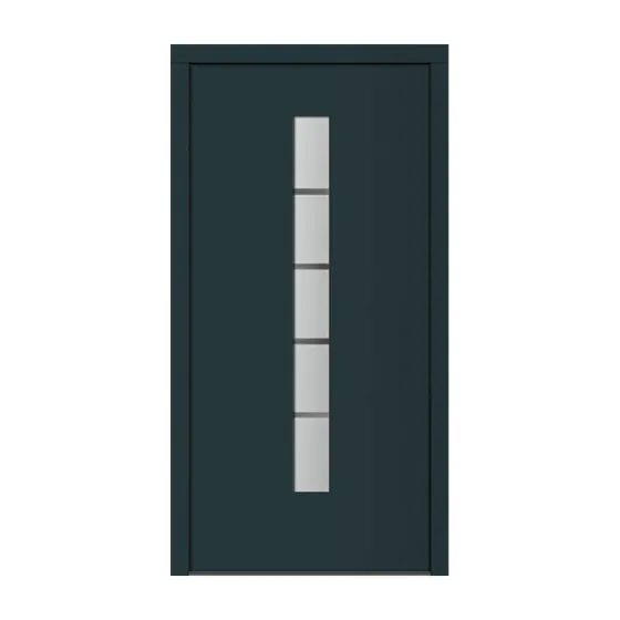 Alu-Kunststoff Haustür Fortuna - 1100 x 2100 mm (B x H) - Farbe: anthrazit, Anschlag: DIN-rechts