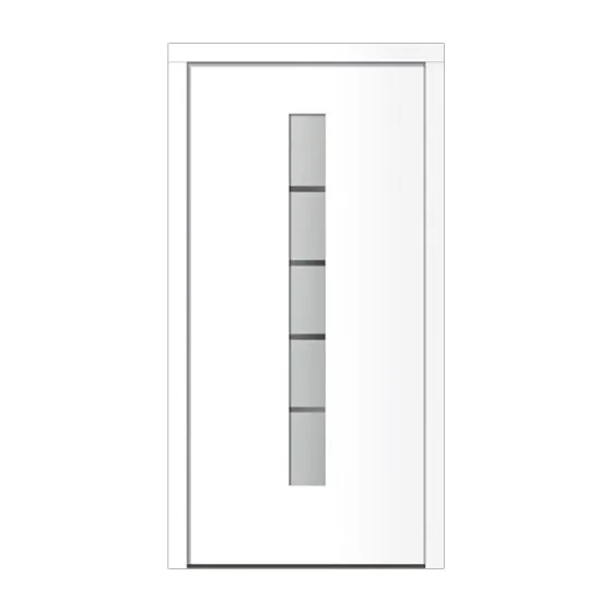 Alu-Kunststoff Haustür Fortuna - 1100 x 2100 mm (B x H) - Farbe: weiß, Anschlag: DIN-links