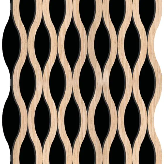 Akustikpaneele für Decke & Wand - Modell: Eiche hell - künstliches Holzfurnier, Maße: 2400 x 600 x 21 mm, Stück: 2, Packungsinhalt: ca. 2,88 m²