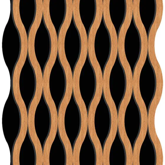Akustikpaneele für Decke & Wand - Modell: Kirsche - künstliches Holzfurnier, Maße: 2400 x 600 x 21 mm, Stück: 2, Packungsinhalt: ca. 2,88 m²