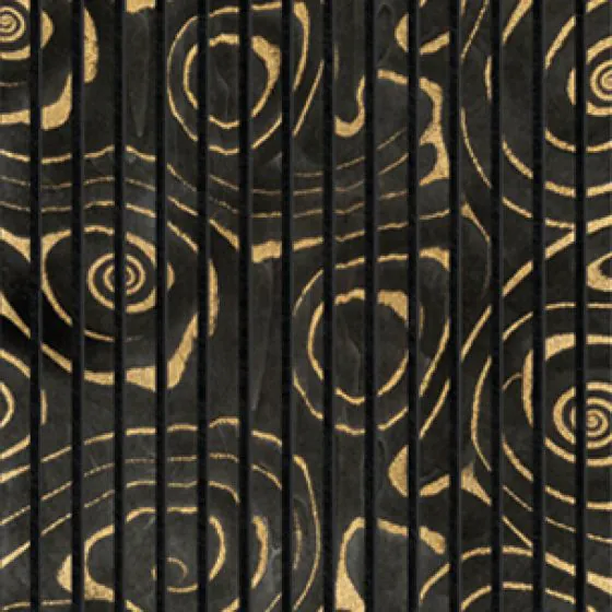 Akustikpaneele für Decke & Wand - Modell: Schwarz mit Dekor - künstliches Holzfurnier, Maße: 2400 x 600 x 21 mm, Stück: 2, Packungsinhalt: ca. 2,88 m²