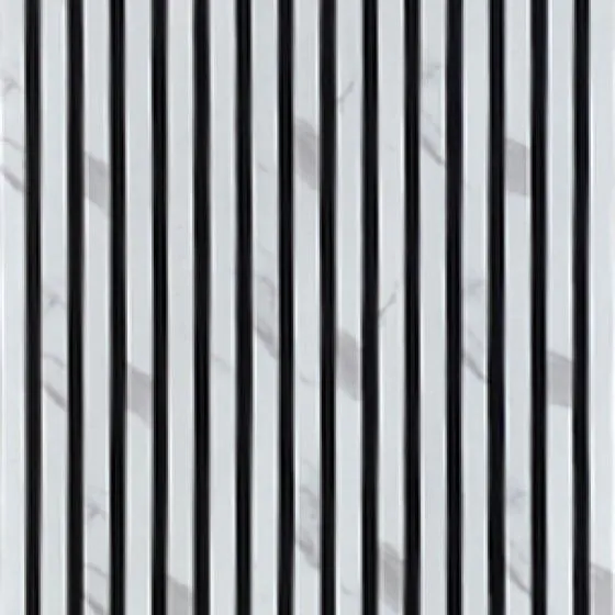 Akustikpaneele für Decke & Wand - Modell: Weißer Marmor PVC - künstliches Holzfurnier, Maße: 2400 x 600 x 21 mm, Stück: 2, Packungsinhalt: ca. 2,88 m²