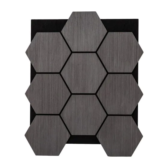 Akustikpaneele mit Hexagon - Modell: Eiche hell, Maße: 810 x 661 x 18 mm, Stück: 4, Packungsinhalt: ca. 2,14 m²