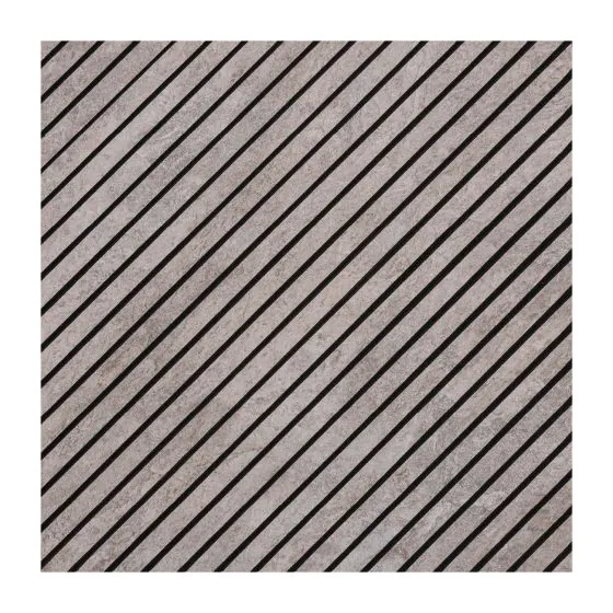 Akustikpaneele mit diagonalem Muster - Modell: Steindesign PVC, Maße: 600 x 600 x 9,4 mm, Stück: 10, Packungsinhalt: ca. 3,6 m²