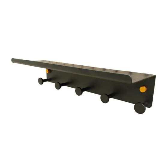 Ablage aus Metall - schwarz, 400 mm