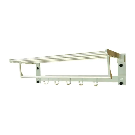 Garderoben-Ablagesystem aus Metall - silber, 560 x 200 mm