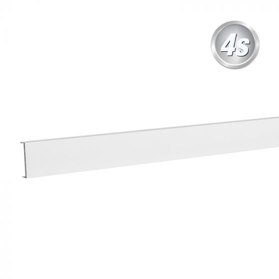 Alu Abstandhalter 44,4 mm - Farbe: weiß, Länge: 100 cm