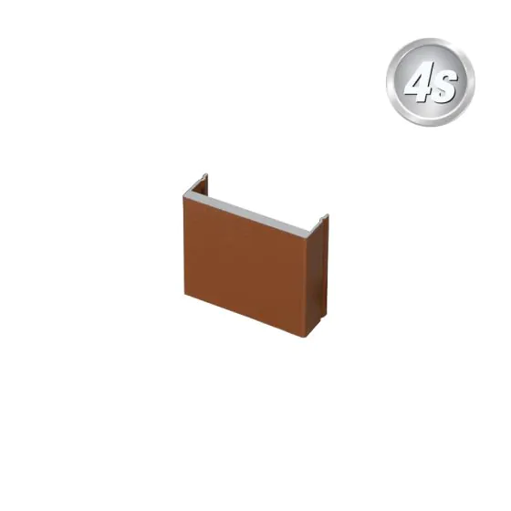 Alu Abstandhalter 44,4 mm - Farbe: braun, Länge: 2 cm
