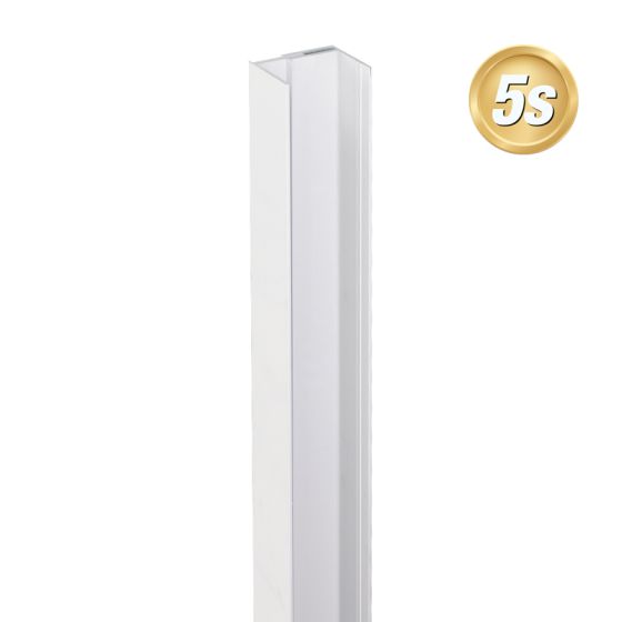 Alu U-Profil 2-teilig für 44 mm Profile - Farbe: grau 5S, Länge: 200 cm