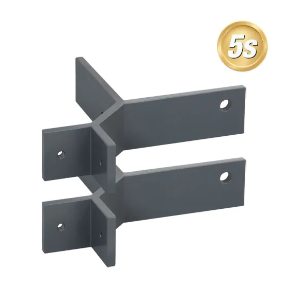 Montageelement Eck / 2 Stück - Farbe: anthrazit 5S