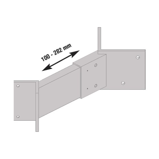 Alu Fußplatte für Pfosten 100 x 100 mm, stirnseitig, Eck