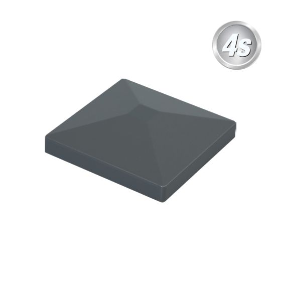 Alu Pfosten Abdeckkappe 60 x 60 mm - Farbe: anthrazit, Form: Pyramide