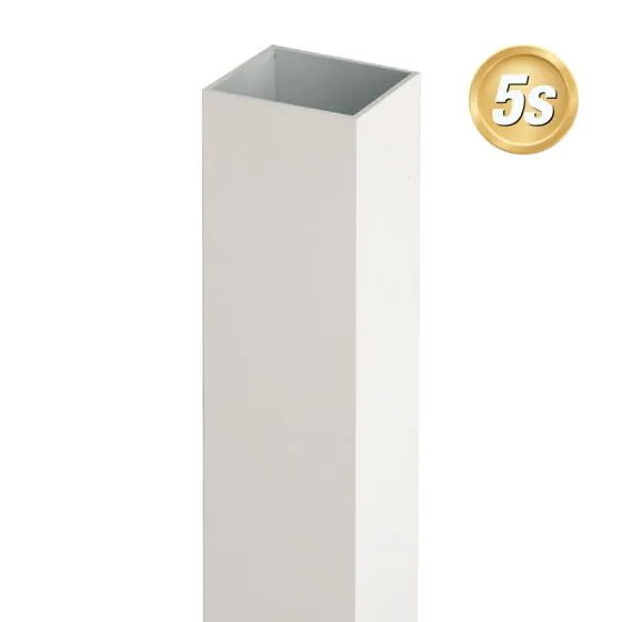 Alu Pfosten 100 x 100 x 4 mm - Farbe: grau 5S, Länge: 300 cm