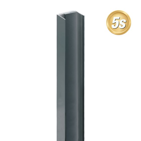 Alu U-Profil 2-teilig - Farbe: anthrazit 5S, Länge: 200 cm