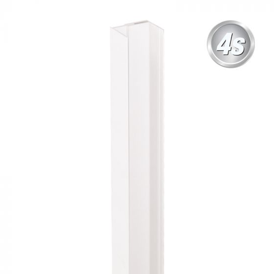 Alu U-Profil 2-teilig - Farbe: weiß, Länge: 100 cm