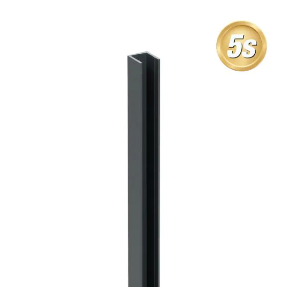 Alu U-Profil - Farbe: anthrazit 5S, Länge: 150 cm