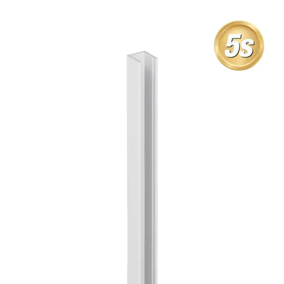 Alu U-Profil - Farbe: grau 5S, Länge: 150 cm