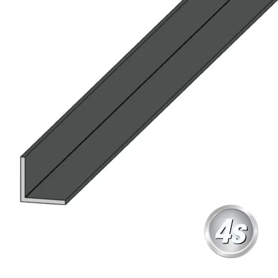 Alu L-Winkel - Abmessungen: 40 x 40 x 2 mm, Farbe: anthrazit