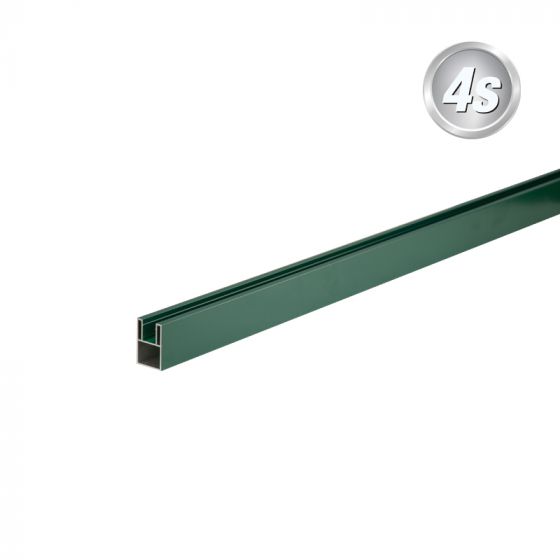 Alu Zauntragprofil 60 x 40 mm - Farbe: grün, Länge: 200 cm