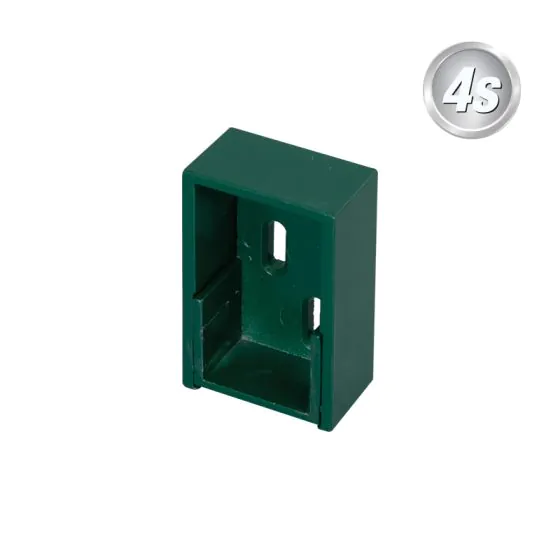 Alu Zauntragprofilhalter Set - Farbe: grün, für Profil: 30 mm