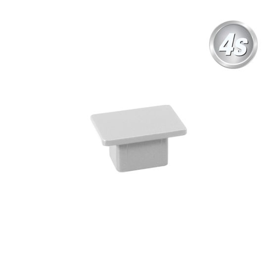 Alu Ornament Abdeckkappe Verona  - Farbe: grau, Form: flach, Querschnitt: 30 x 20 mm