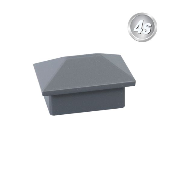 Alu Ornament Abdeckkappe Verona  - Farbe: anthrazit, Form: Pyramide, Querschnitt: 44 x 30 mm