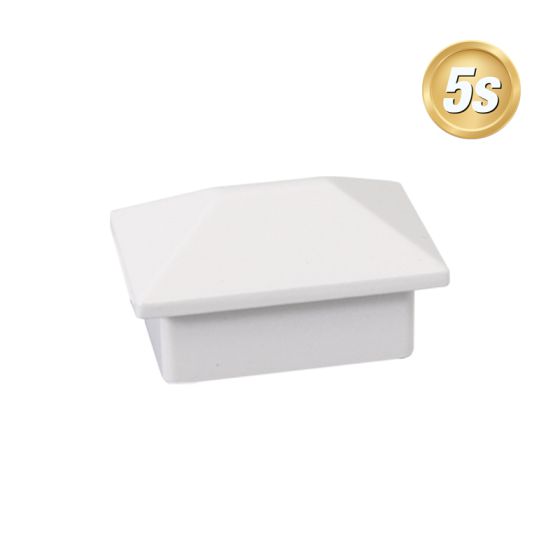 Alu Ornament Abdeckkappe Verona  - Farbe: grau 5S, Form: Pyramide, Querschnitt: 44 x 30 mm