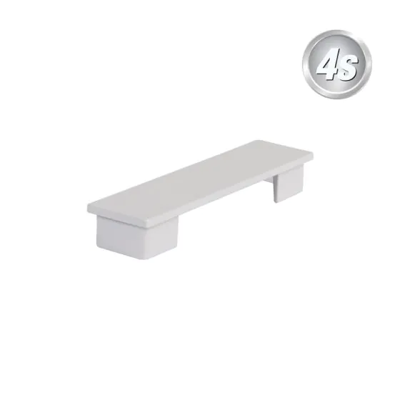 Alu Latten Abdeckkappe flach Norwich  - Farbe: grau, für Alu Latten: 80 mm