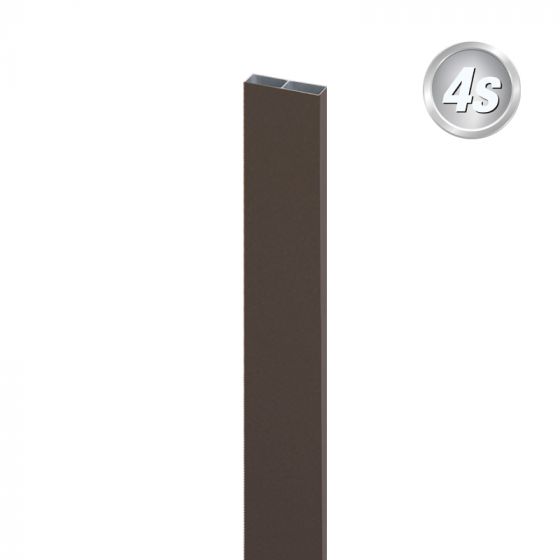 Alu Latte 20 x 80 mm - Farbe: schokobraun, Länge: 100 cm, Höhe: 8 cm
