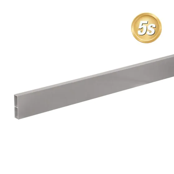 Alu Querlatte 20 x 80 mm - Farbe: dunkelgrau 5S, Länge: 100 cm, Höhe: 8 cm