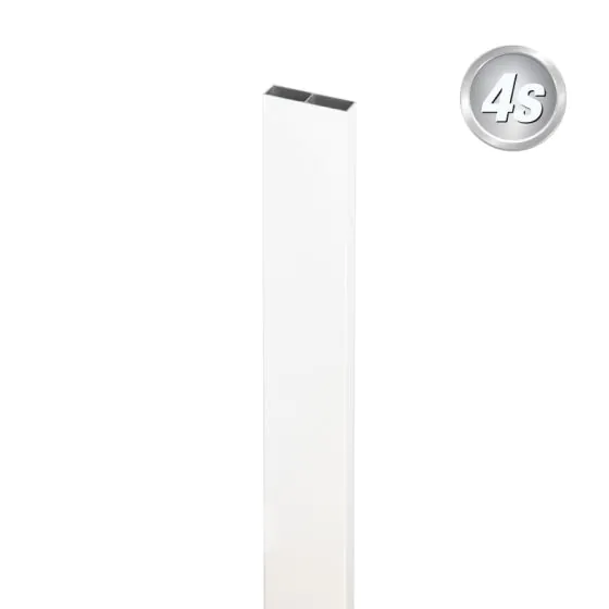 Alu Latte 20 x 80 mm - Farbe: weiß, Länge: 300 cm, Höhe: 8 cm