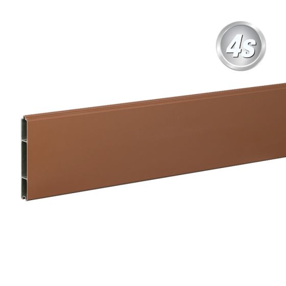 Alu Nut & Federprofil 150 x 20 mm  - Farbe: braun, Länge: 250 cm